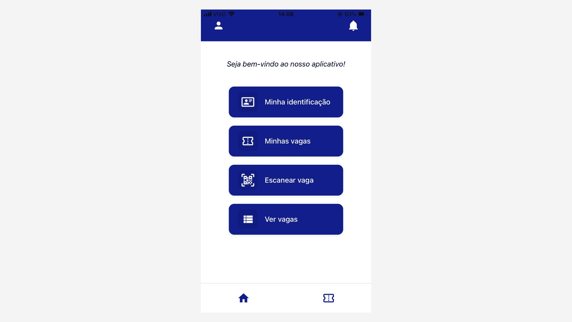 Interface do projeto Gestão de Bicicletários
